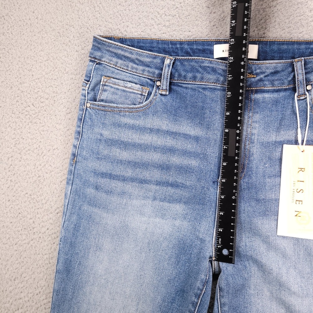 RISEN Jeans Size 1XL Mid Rise Straight Leg Medium Wash Denim 36x35 NEW - Picture 12 of 16